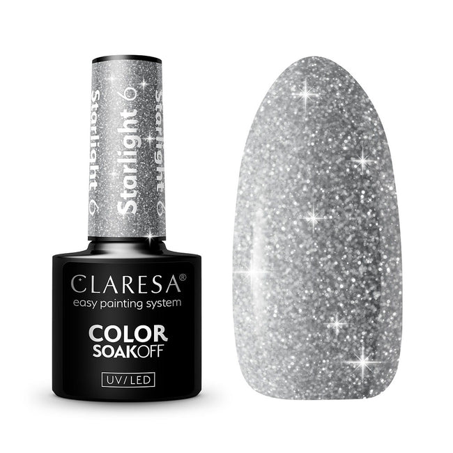 Claresa Soak Off UV/LED Starlight lakier hybrydowy 6 5g