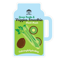 Dr. Mola Green Fruits & Veggies Smoothie Sheet Mask maseczka w płachcie kojąco-nawilżająca 23ml