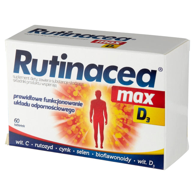 Rutinacea Max D3 suplement diety z witaminą D3 wspierający układ odpornościowy 60 tabletek