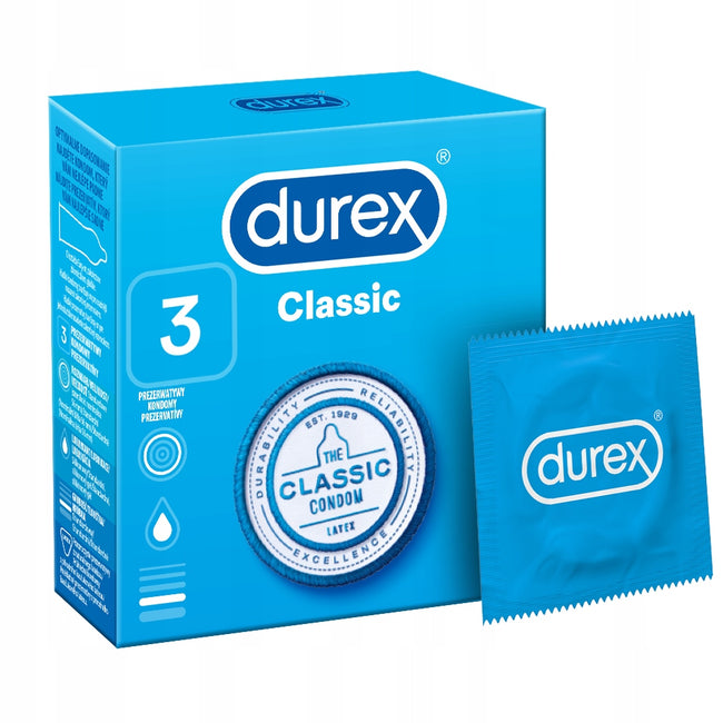 Durex Durex prezerwatywy Classic klasyczne 3 szt