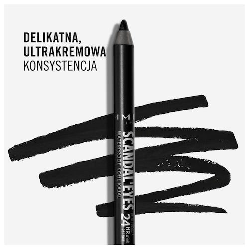 Rimmel Scandal Eyes Waterproof Kohl Kajal kredka do oczu 001 Black 1.3g