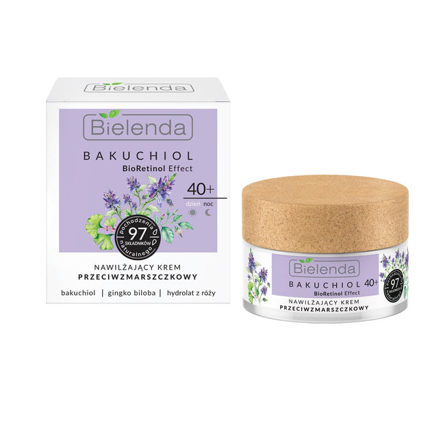 Bielenda Bakuchiol BioRetinol Effect 40+ nawilżający krem przeciwzmarszczkowy na dzień i noc 50ml