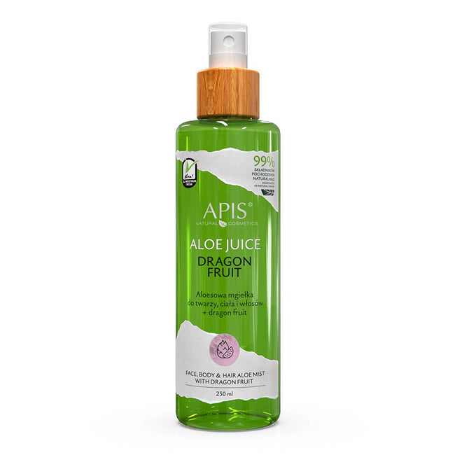 APIS Aloe Vera aloesowa mgiełka do twarzy ciała i włosów + dragon fruit 250ml