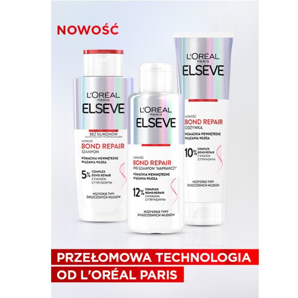 L'Oreal Paris Elseve Bond Repair szampon wzmacniający wewnętrzne wiązania włosa 200ml