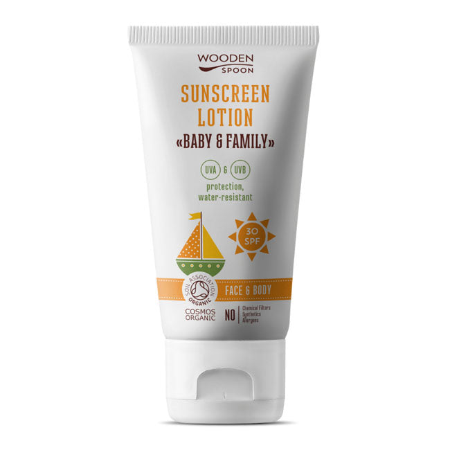 Wooden Spoon Baby & Family Sunscreen Lotion balsam do opalania dla dzieci i całej rodziny SPF30 150ml