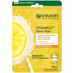 Garnier Skin Naturals Vitamin C Sheet Mask nawilżająca maska na tkaninie z witaminą C 28g