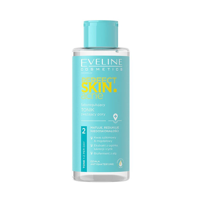 Eveline Cosmetics Perfect Skin.acne seboregulujący tonik zwężający pory 150ml