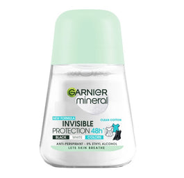 Garnier Mineral Invisible Protection Clean Cotton antyperspirant w kulce 50ml