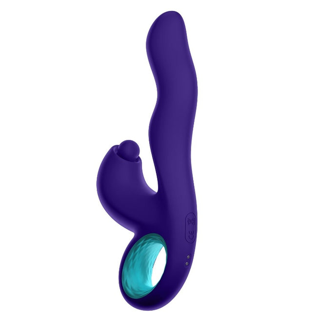 FemmeFunn Klio potrójny wibrator typu króliczek Dark Purple