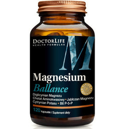 Doctor Life Magnesium Ballance cytrynian i jabłczan magnezu magnez 240mg suplement diety 120 kapsułek