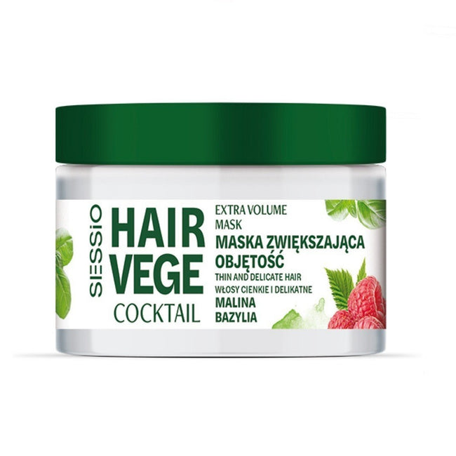 Sessio Hair Vege Cocktail maska zwiększająca objętość włosów Malina i Bazylia 250g