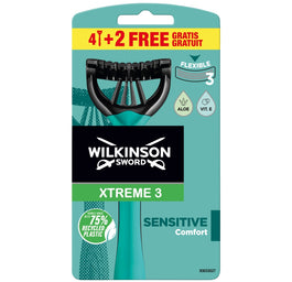 Wilkinson Xtreme3 Sensitive Comfort jednorazowe maszynki do golenia dla mężczyzn 6szt