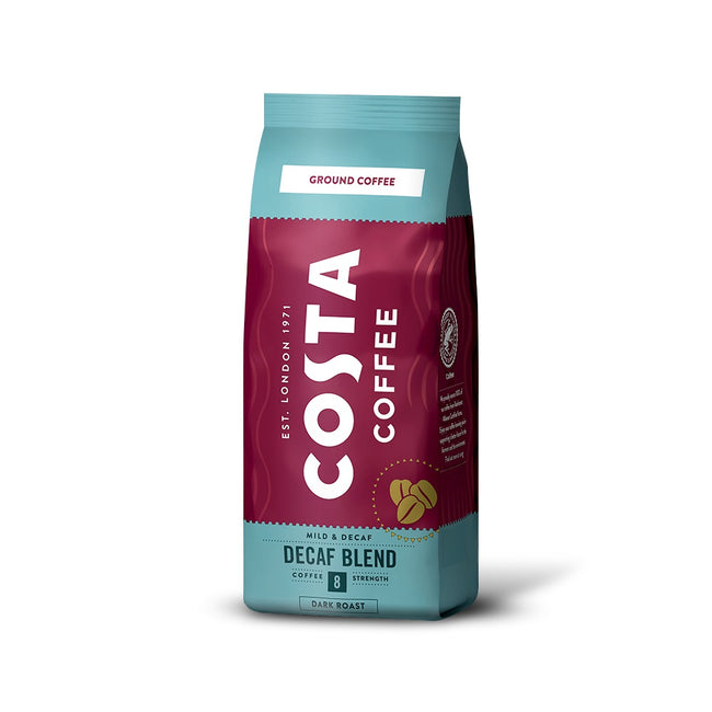 COSTA COFFEE Decaf Blend Dark kawa palona bezkofeinowa mielona 200g