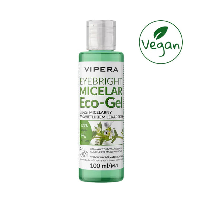 Vipera Eyebright Micelar Eco-Gel eko-żel micelarny ze świetlikiem lekarskim do demakijażu zmęczonych oczu 100ml
