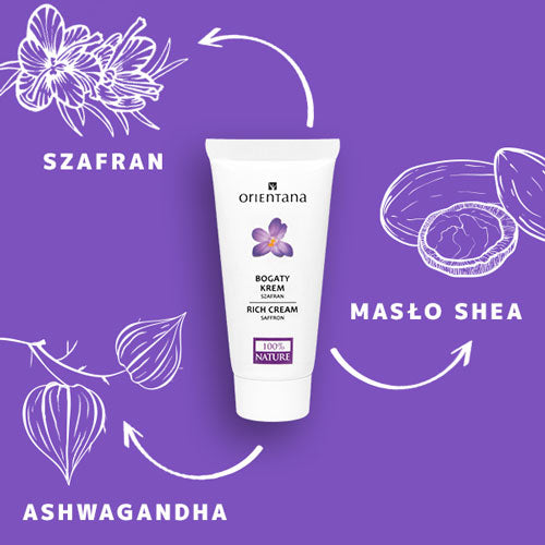 ORIENTANA Bio Ajurveda bogaty krem z szafranem 30g