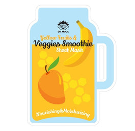 Dr. Mola Yellow Fruits & Veggies Smoothie Sheet Mask maseczka w płachcie odżywczo-nawilżająca 23ml