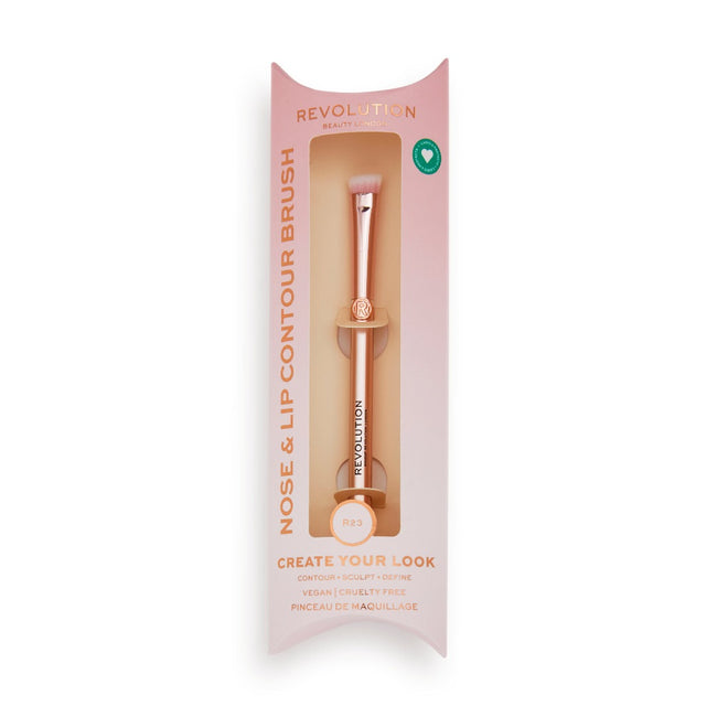 Makeup Revolution Create Precision Nose & Lip Contour Brush pędzel do konturowania nosa i ust R23