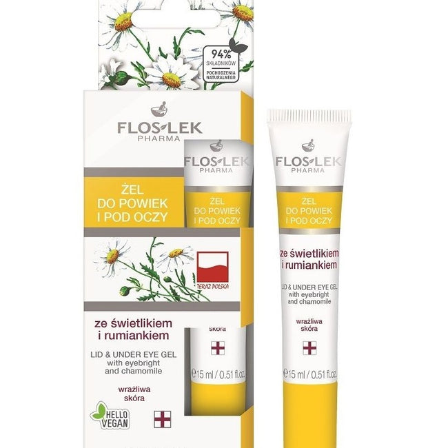 Floslek Żel do powiek i pod oczy ze świetlikiem i rumiankiem 15ml