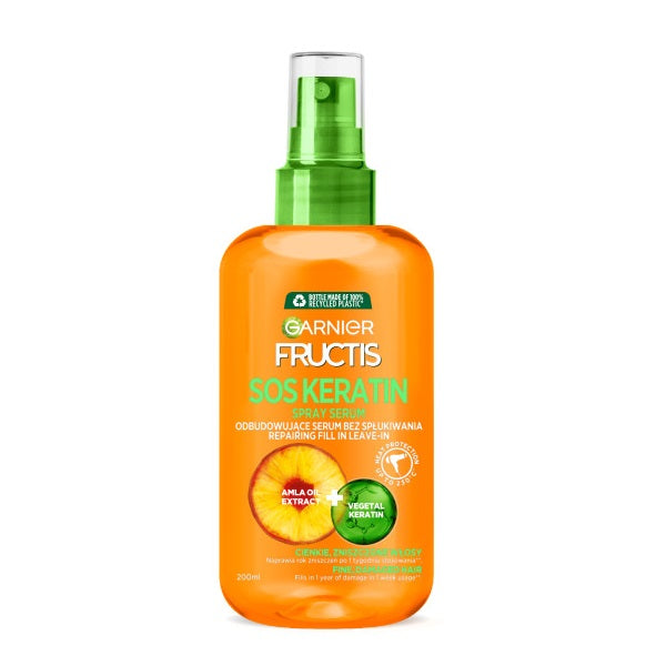 Garnier Fructis SOS Keratin odbudowujące serum bez spłukiwania do włosów cienkich i zniszczonych 200ml