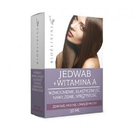 BIOELIXIRE Silk+Vitamin A nawilżający jedwab do włosów z witaminą A 20ml