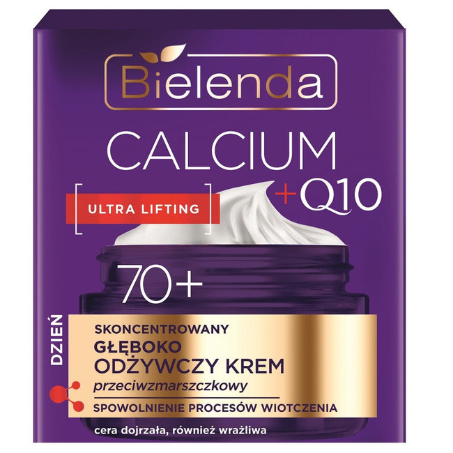 Bielenda Calcium + Q10 skoncentrowany głęboko odżywczy krem przeciwzmarszczkowy na dzień 70+ 50ml