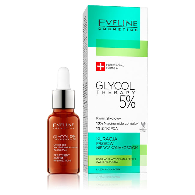 Eveline Cosmetics Glycol Therapy kuracja przeciw niedoskonałościom 5% 18ml