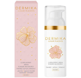 Dermika Luxury Placenta luksusowy krem-eliksir młodości na twarz szyję i dekolt na noc 50ml