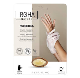 IROHA nature Nourishing Hand Mask odżywcza maska do rąk w formie rękawic Argan & Macadamia 2x9ml