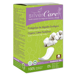 Masmi Silver Care wkładki higieniczne o anatomicznym kształcie 100% bawełny organicznej 30szt