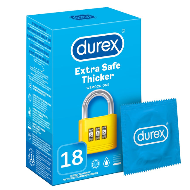 Durex Durex prezerwatywy Extra Safe 18 szt grubsze nawilżane