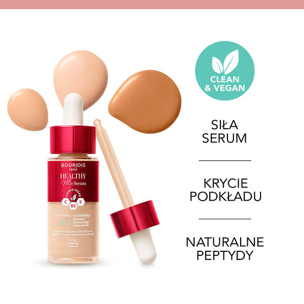 Bourjois Healthy Mix Serum nawilżająco-rozświetlający podkład-serum do twarzy 51W Light Vanilla 30ml