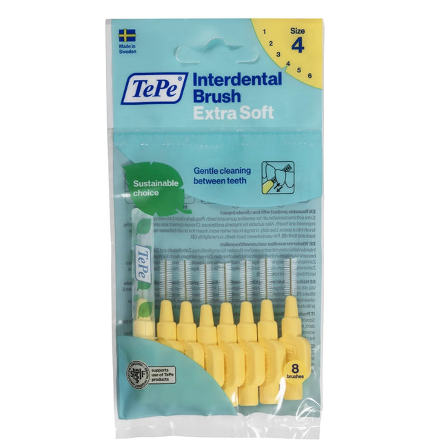 TePe Extra Soft szczoteczki do przestrzeni międzyzębowych 0.7mm Jasnożółte 8szt