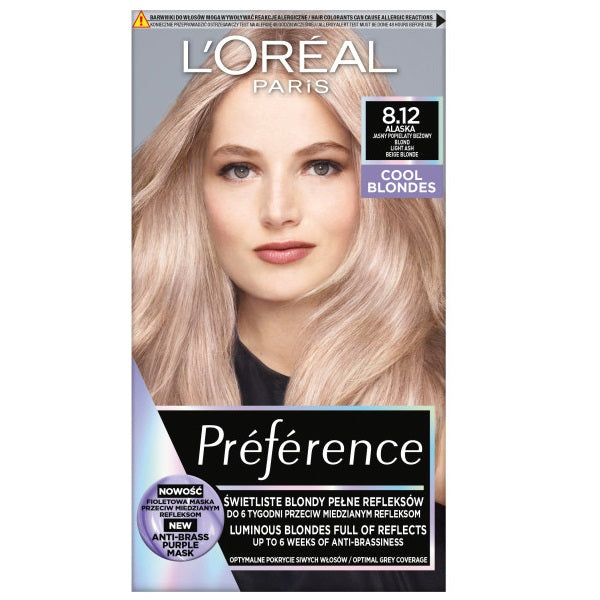L'Oreal Paris Preference Cool Blondes farba do włosów 8.12 Alaska