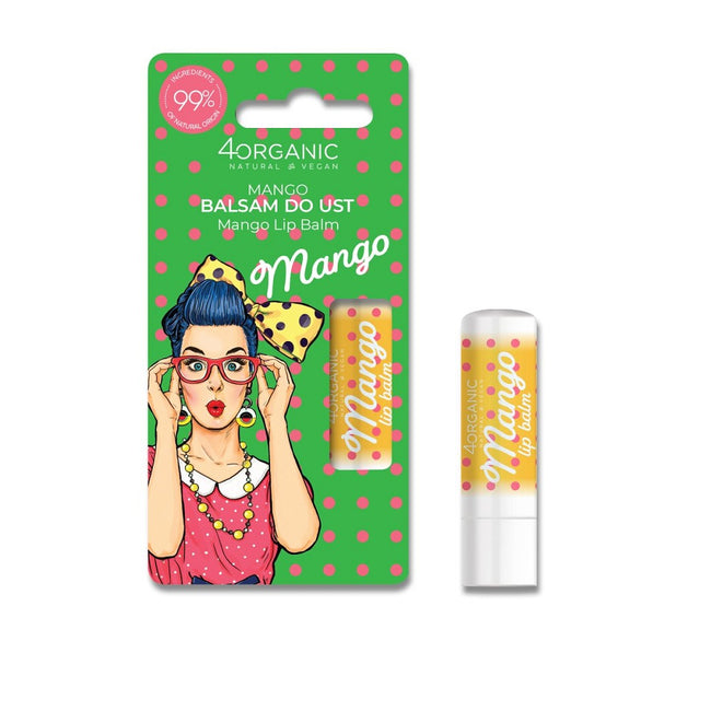 4organic Pin-up Girl naturalny balsam do ust Mango 5g