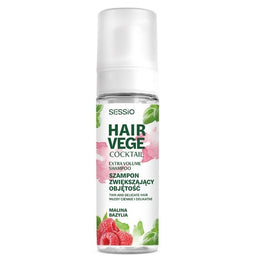 Sessio Hair Vege Cocktail szampon w piance zwiększający objętość włosów Malina i Bazylia 175g