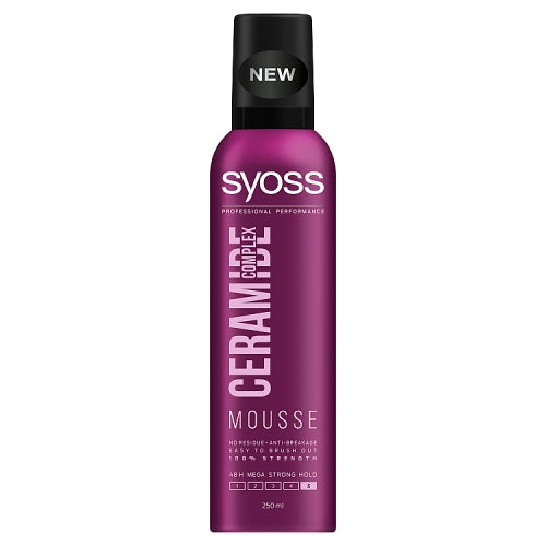 Syoss Ceramide Complex Mousse pianka do włosów osłabionych Mega Strong 250ml