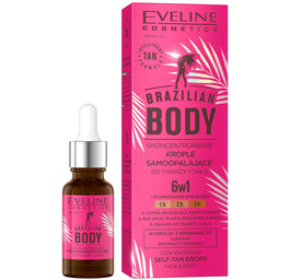 Eveline Cosmetics Brazilian Body skoncentrowane krople samoopalające do twarzy i ciała 18ml