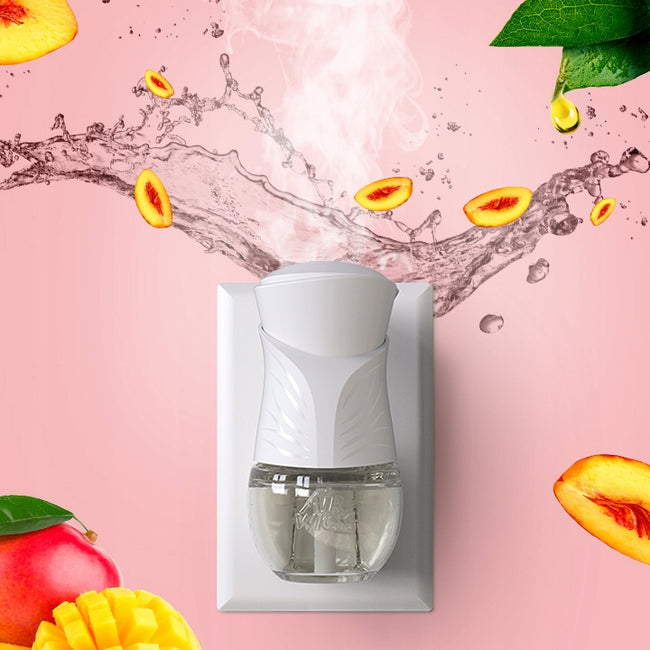 Air Wick Paradise Island elektryczny odświeżacz powietrza i wkład Mango i Brzoskwinia Spritz z Malediwów 19ml