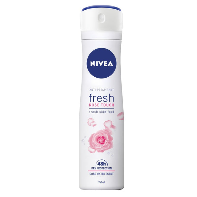 Nivea Rose Care zestaw Rose & Almond Oil żel pod prysznic 250ml + Fresh Rose Touch antyperspirant w sprayu 150ml