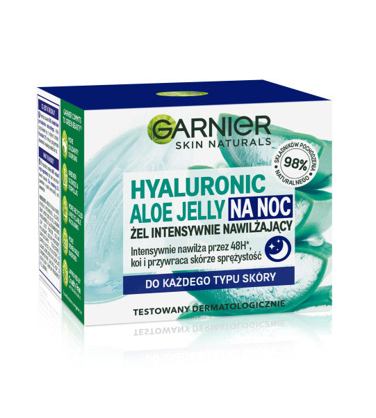 Garnier Hyaluronic Aloe Jelly żel intensywnie nawilżający do każdego typu cery na noc 50ml