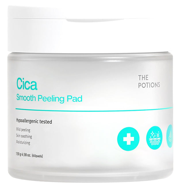 The Potions Cica Smooth Peeling Pad złuszczające płatki do twarzy z kwasem PHA 130g