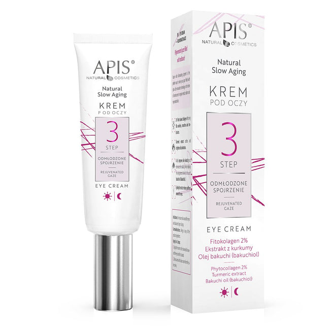 APIS Natural Slow Aging krem pod oczy step 3 odmłodzone spojrzenie 15ml