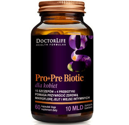 Doctor Life ProbioFlora Women probiotyki dla kobiet 14 szczepów & 4 prebiotyki suplement diety 60 kapsułek