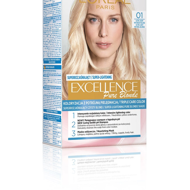 L'Oreal Paris Excellence Creme farba do włosów 01 Super Jasny Blond Naturalny