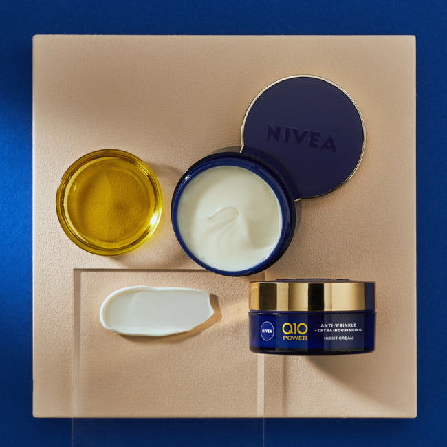 Nivea Q10 Ekstra Odżywienie przeciwzmarszczkowy odbudowujący krem na noc 50ml