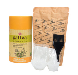 Sattva Natural Herbal Dye for Hair naturalna ziołowa farba do włosów Caramel Blonde 150g