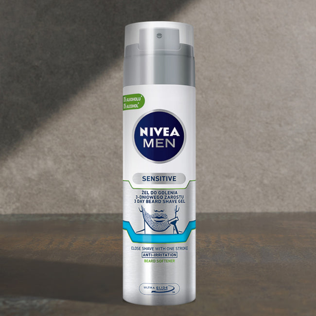 Nivea Men Sensitive żel do golenia 3-dniowego zarostu 200ml