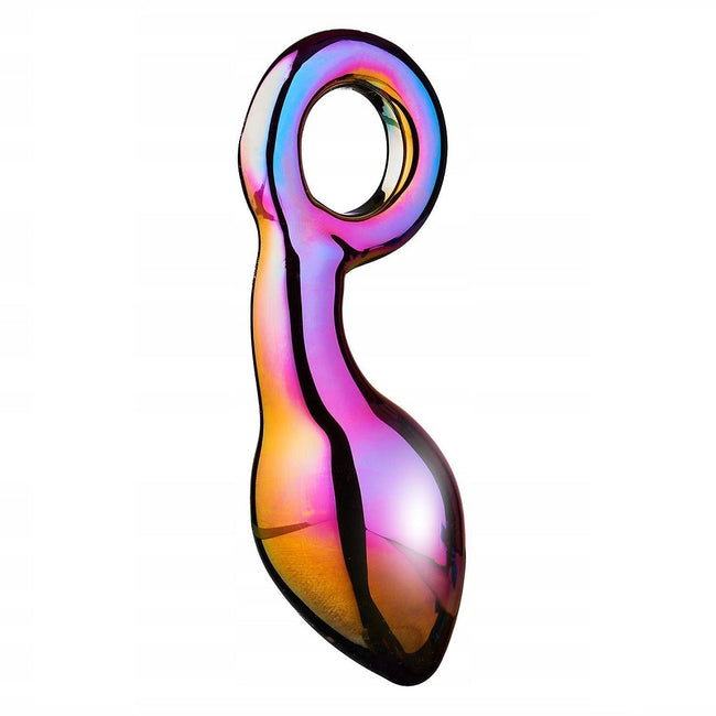Dream Toys Glamour Glass Chunky Ring Plug szklany korek analny z uchwytem