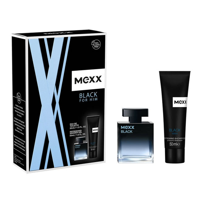 Mexx Black Man zestaw woda toaletowa spray 30ml + żel pod prysznic 50ml