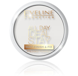 Eveline Cosmetics All Day Ideal Stay Matt Finish&Fix Pressed Powder matująco-utrwalający puder do twarzy 60 White 12g